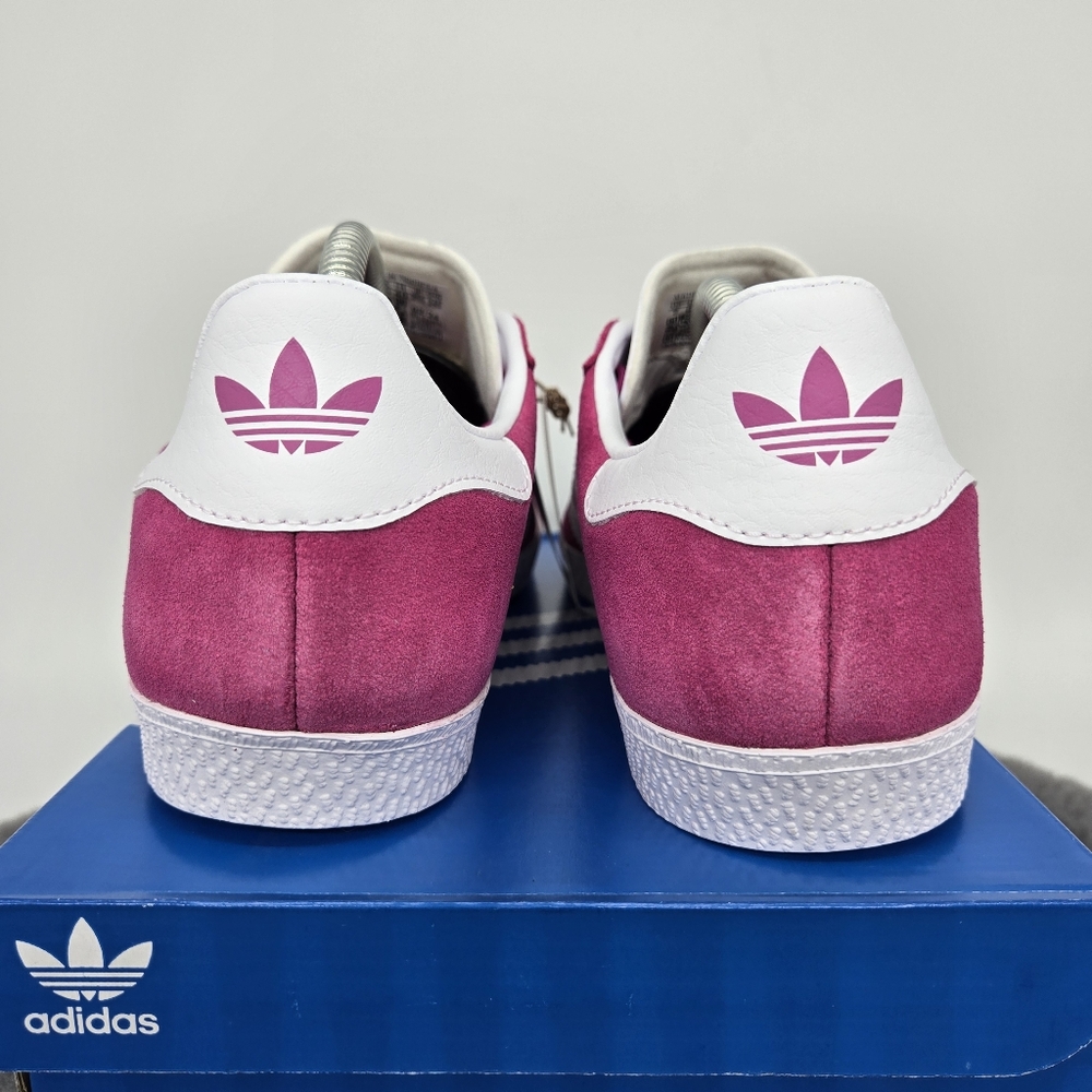 New adidas Gazelle Semi Lucid Fuchsia Cloud White Kids Shoes Size 6.5 - Picture 4 of 8